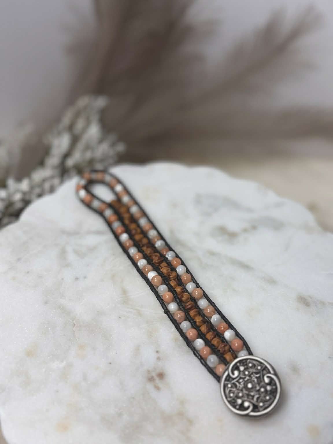 Home desert stone wrap bracelet