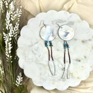 shell & turquoise spirit earrings